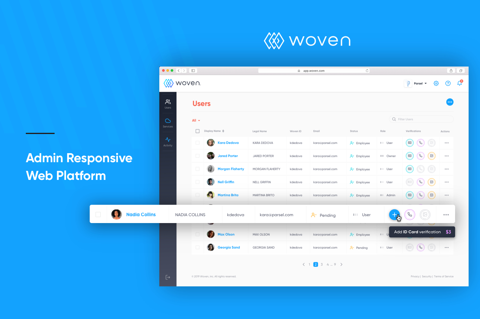 Woven Admin Web Platform